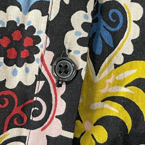 BODEN Flower Paisley Print Shirt Button Down Mini Dress Western Tie Belt Pockets - Picture 7 of 9